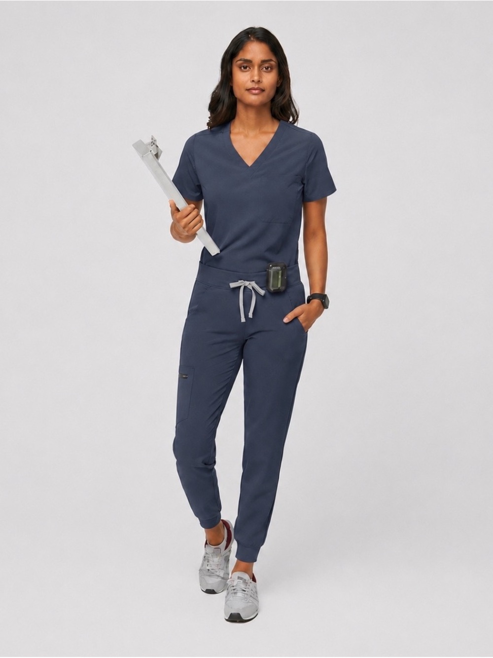 Women’s V-Neck Scrub Set - Navy